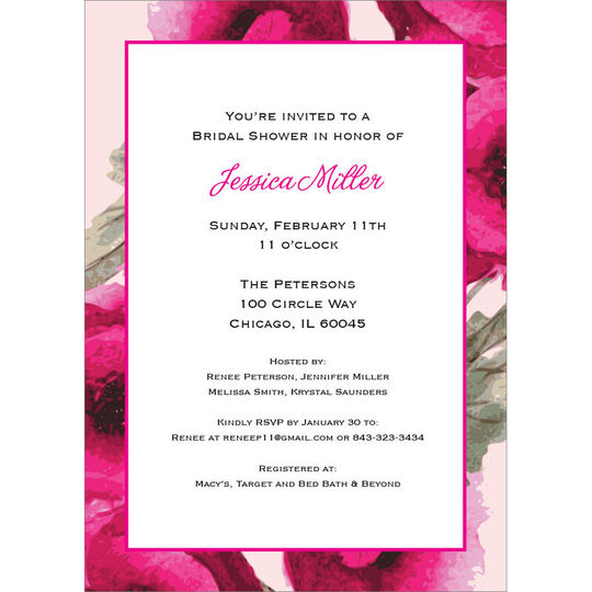 Pink Poppy Invitations